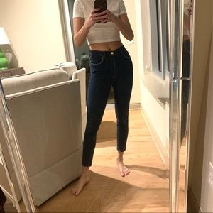 High waisted skinny jeans